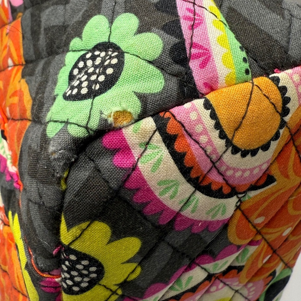 Vera Bradley Tote Bag Ziggy Zinnia Floral Quilted Front Pocket Carry On Travel - Picture 8 of 10
